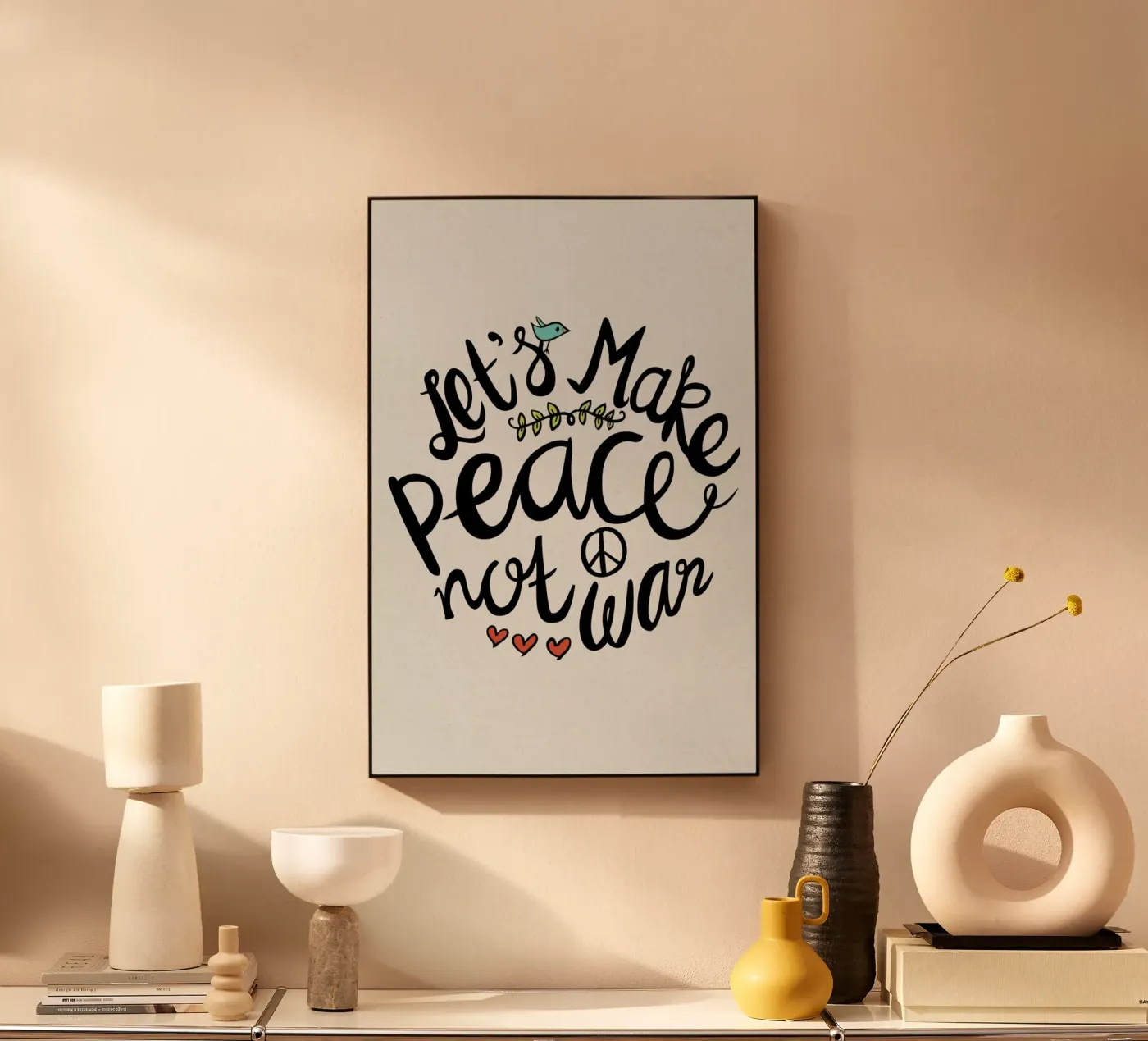 Peace Not War acryl van Pom Graphic Design