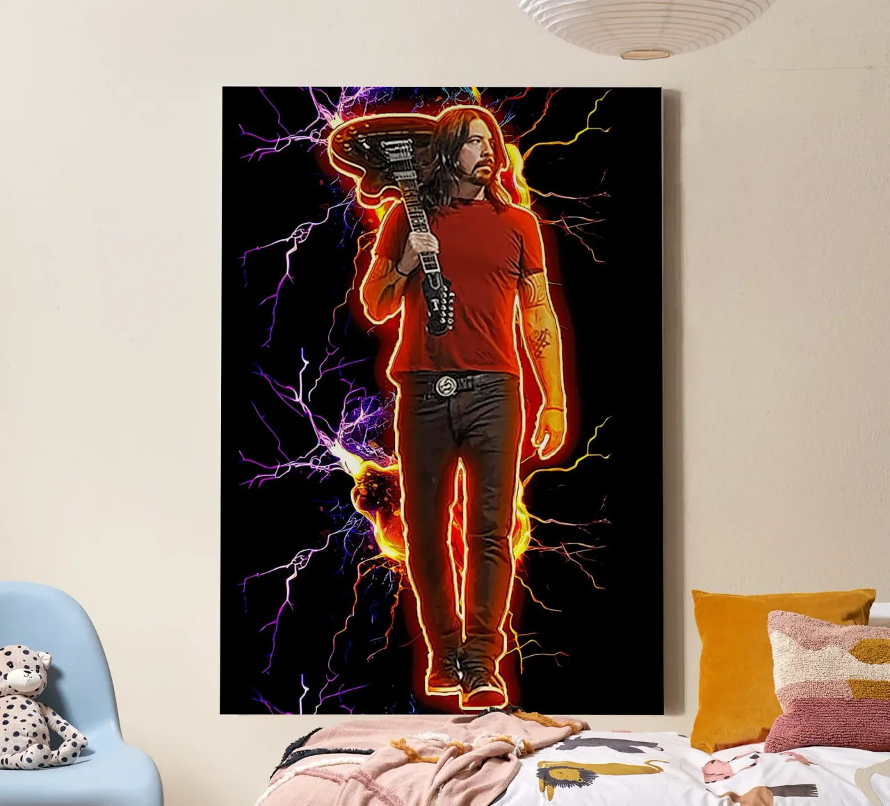 Learn to Fly canvas with Floater frame by neonartroom