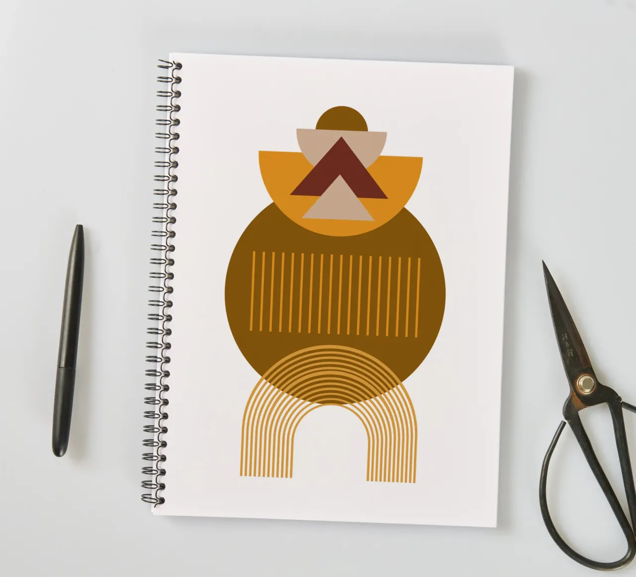 Boho Minimalist Modern Simple spiral notebook by YSV MINIMALIST