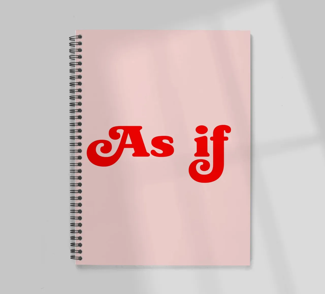 As if (pink and peach tone) spiral notebook by Paigaam Studio