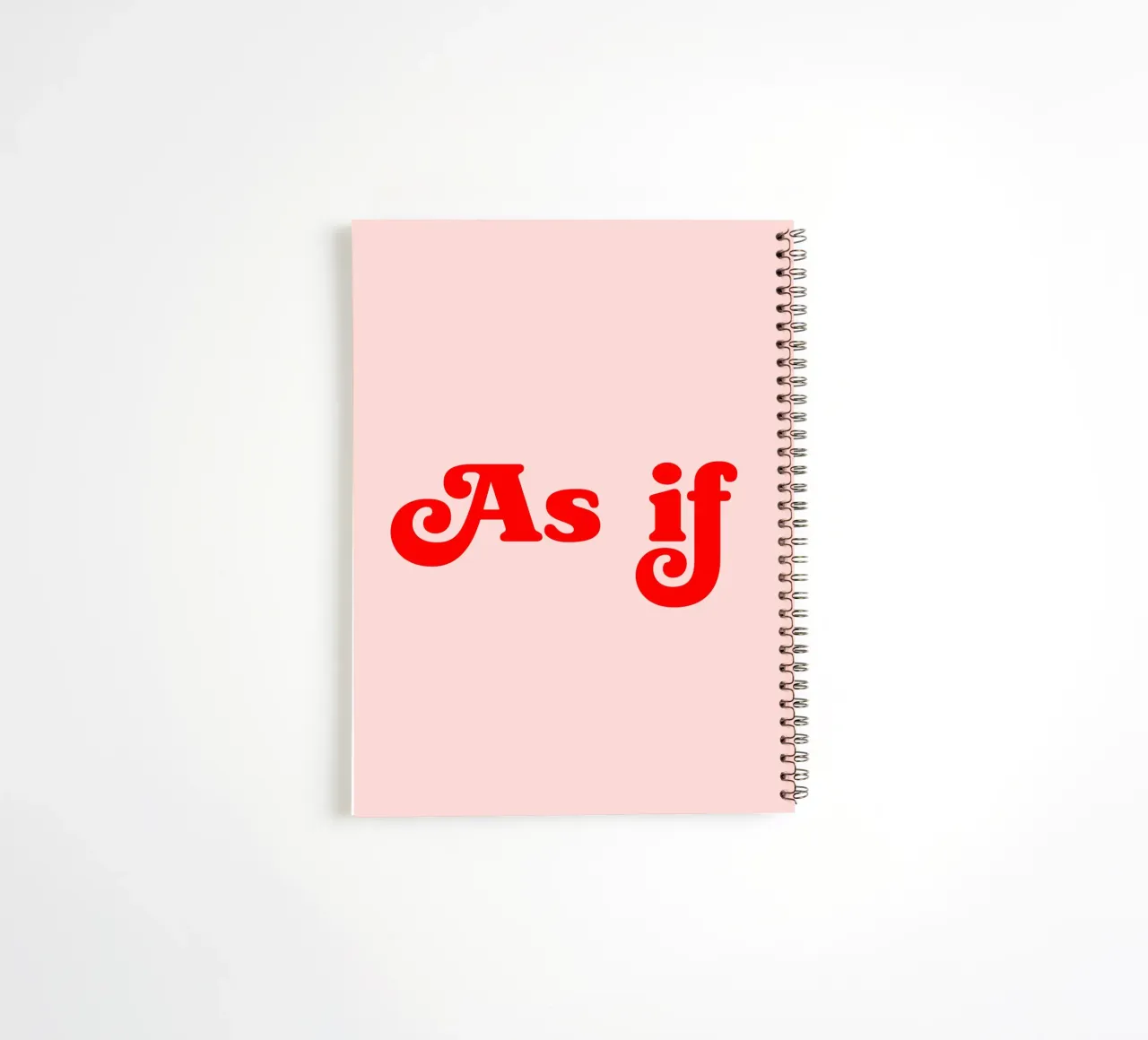 As if (pink and peach tone) spiral notebook by Paigaam Studio