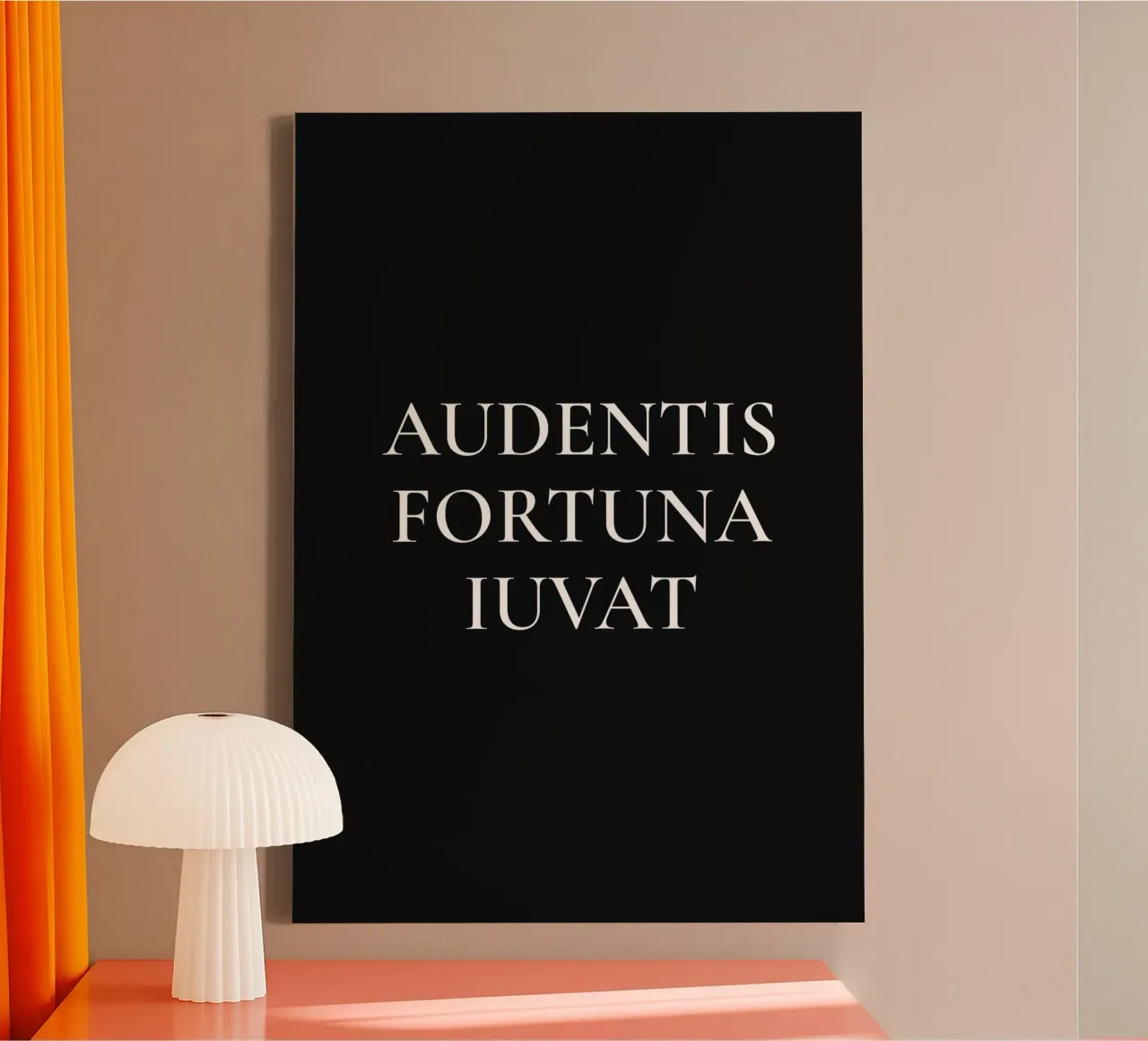 Audentis Fortuna Iuvat - La fortuna favorisce gli audaci tela con Cornice a cassetta da Paigaam Studio