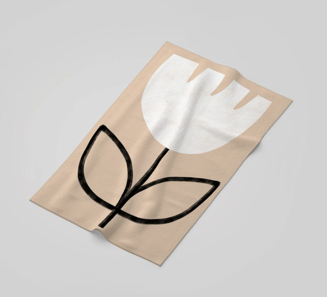 Tulip on beige telo mare da BAINAI