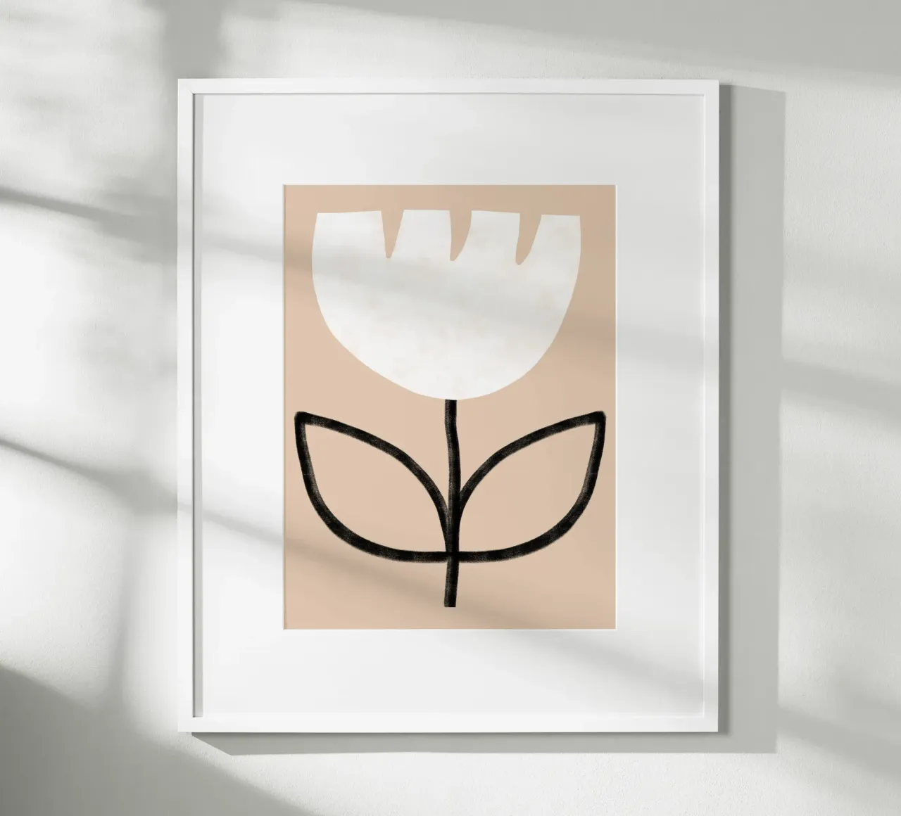 Tulip on beige carta hahnemühle da BAINAI