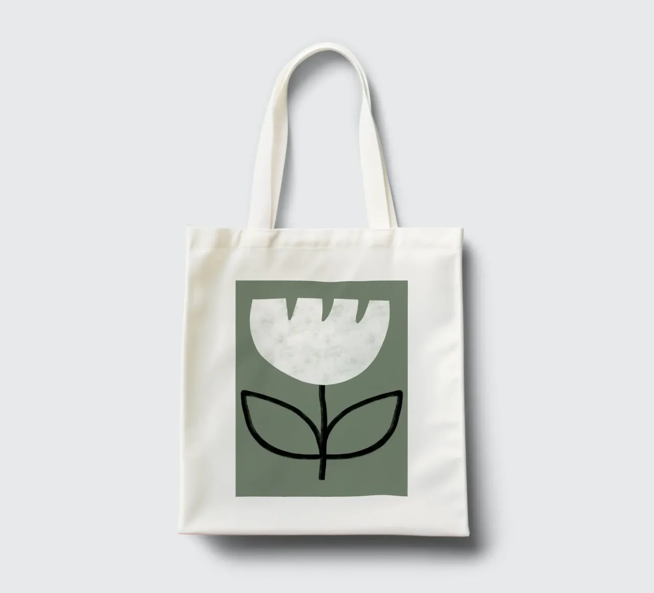 Tulip on green borsa in juta da BAINAI