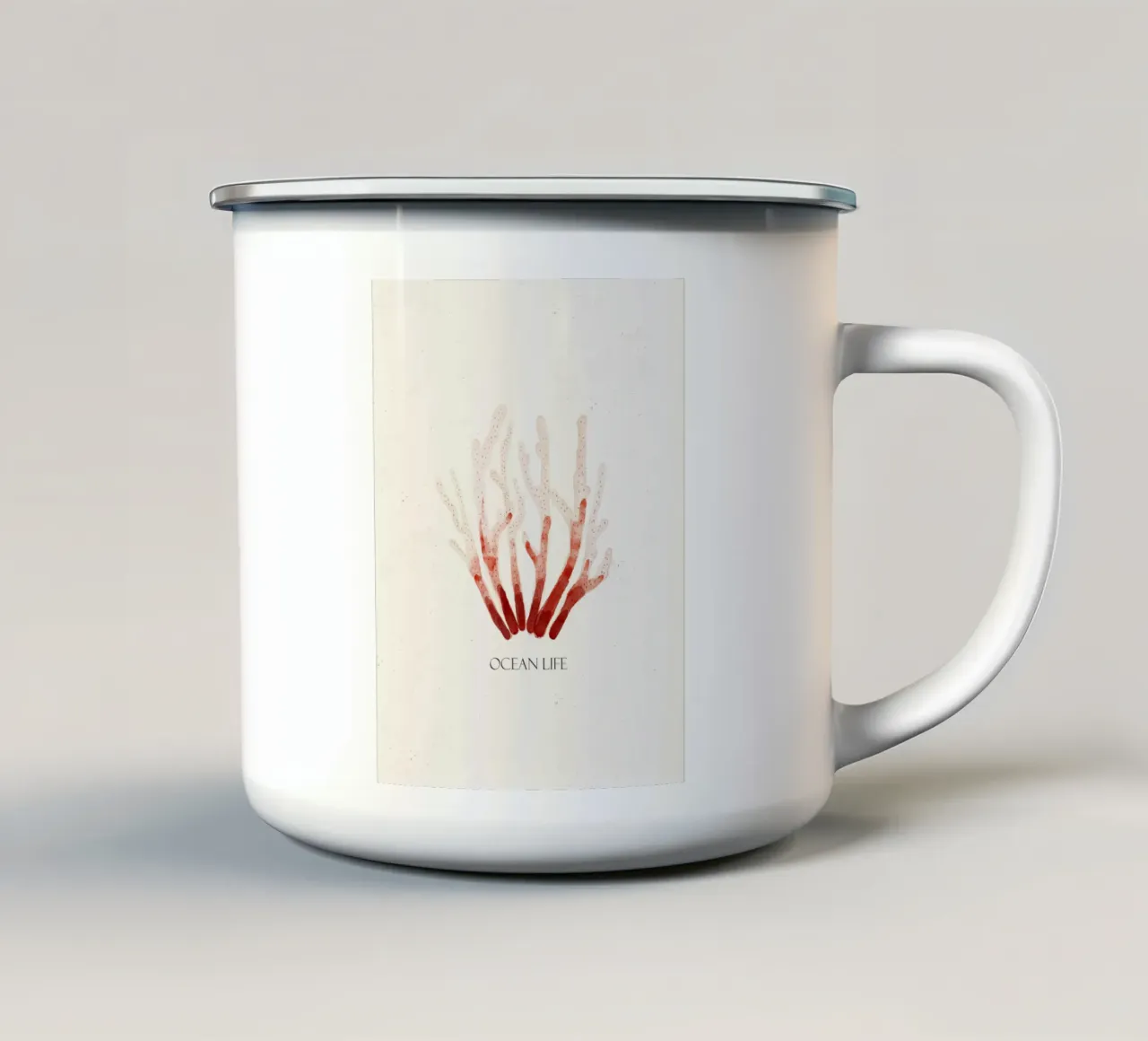 Vita oceanica tazza in smalto da Indigo Rain