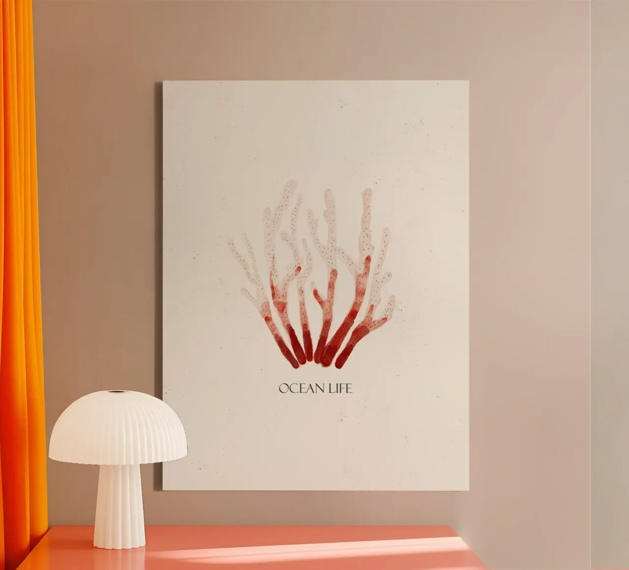 Oceaan Leven canvas met Baklijst van Indigo Rain