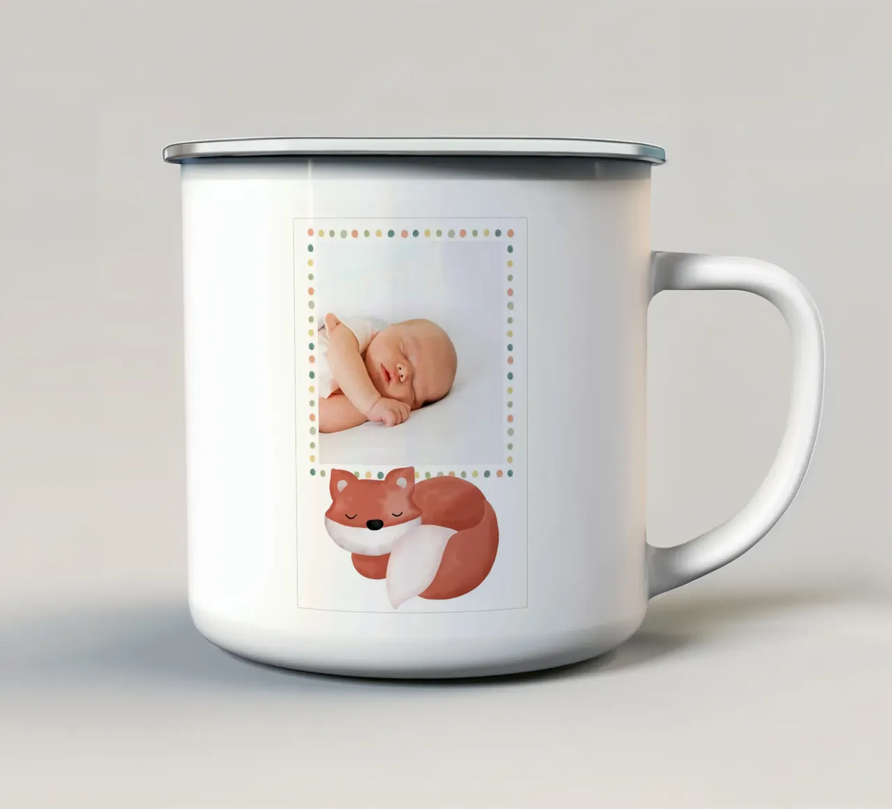 Schlaf gut Fuchs tazza in smalto da BAINAI KIDS