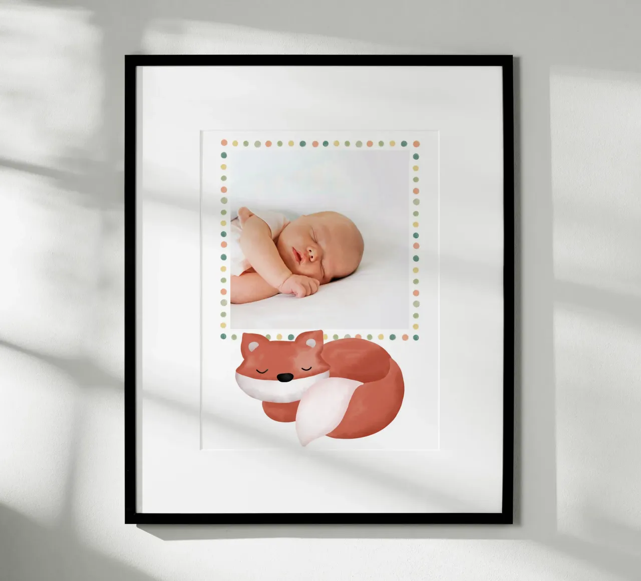 Schlaf gut Fuchs poster con telaio in alluminio da BAINAI KIDS