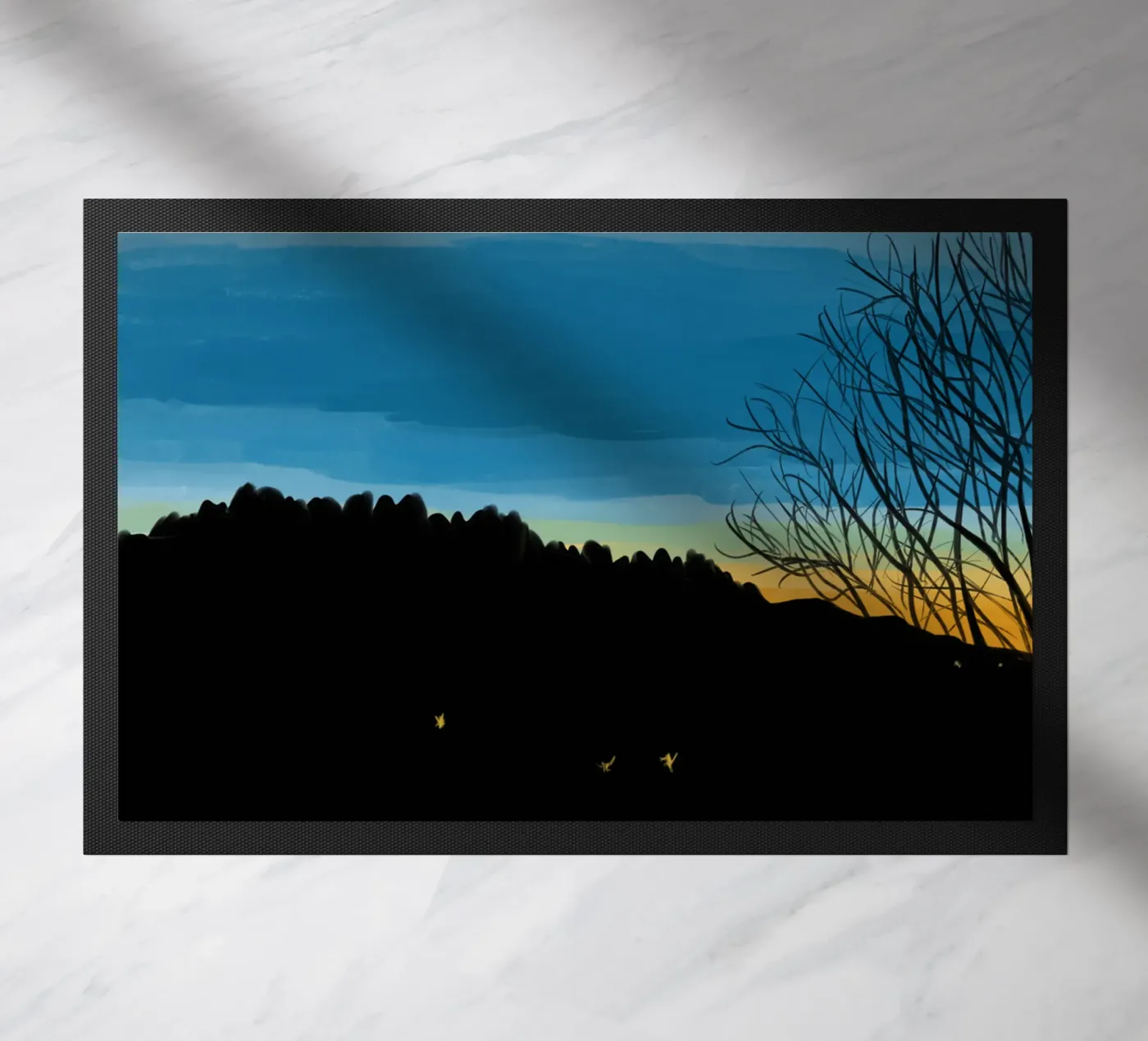 Sunset Blue deurmat van Asobōze