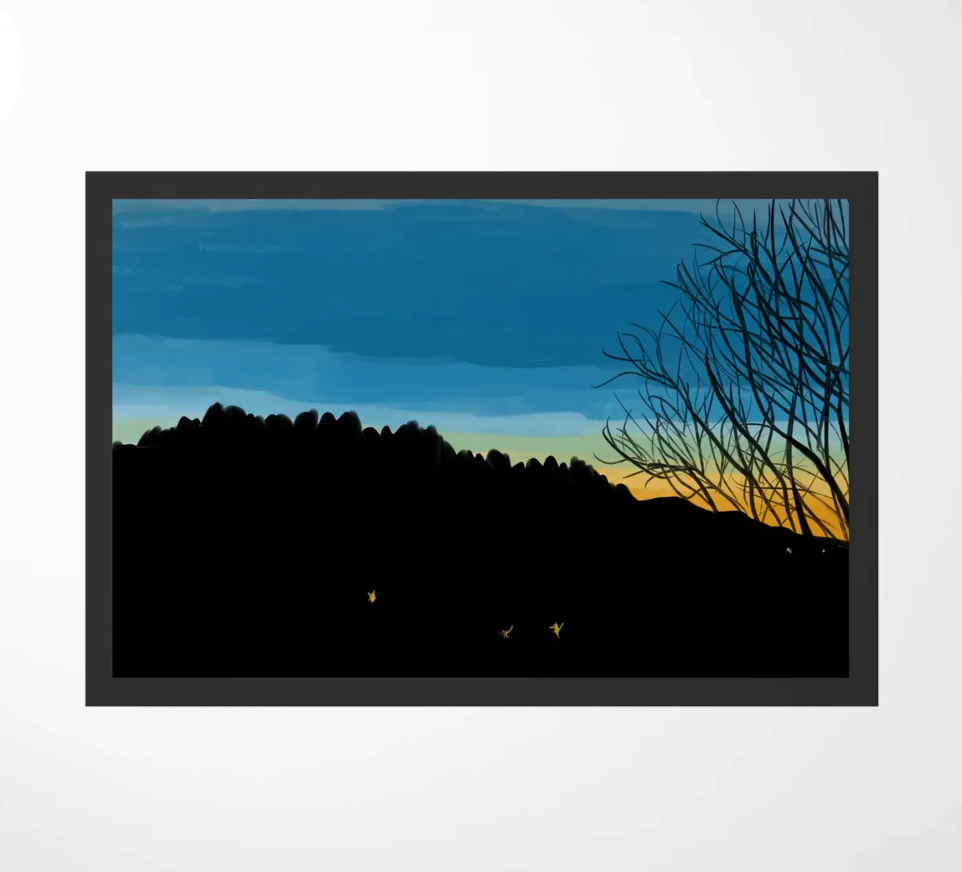 Sunset Blue deurmat van Asobōze