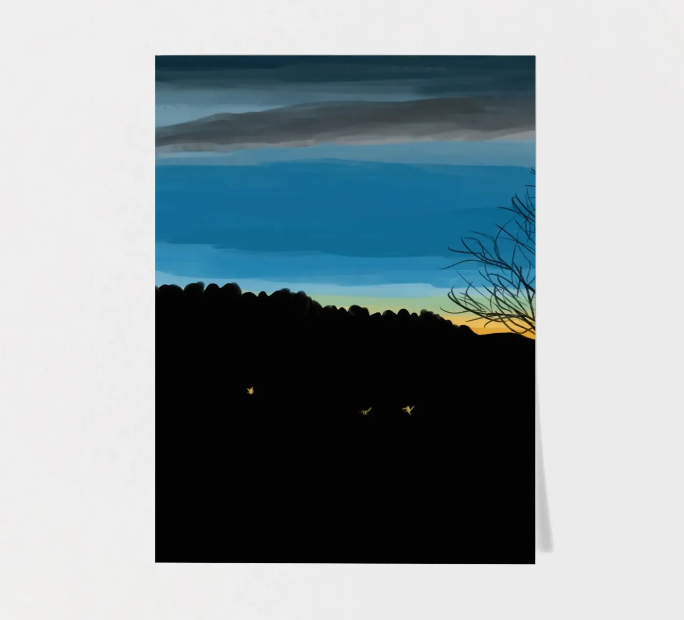 Sunset Blue sticker sheet by Asobōze