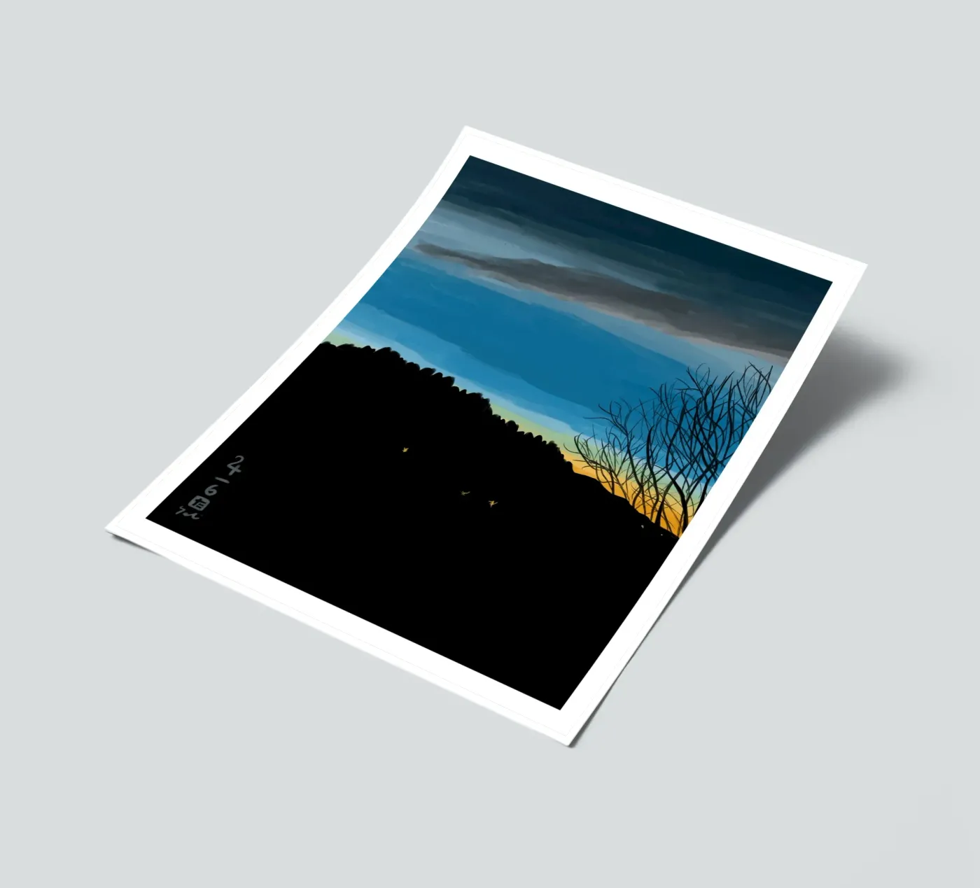 Sunset Blue sticker sheet by Asobōze