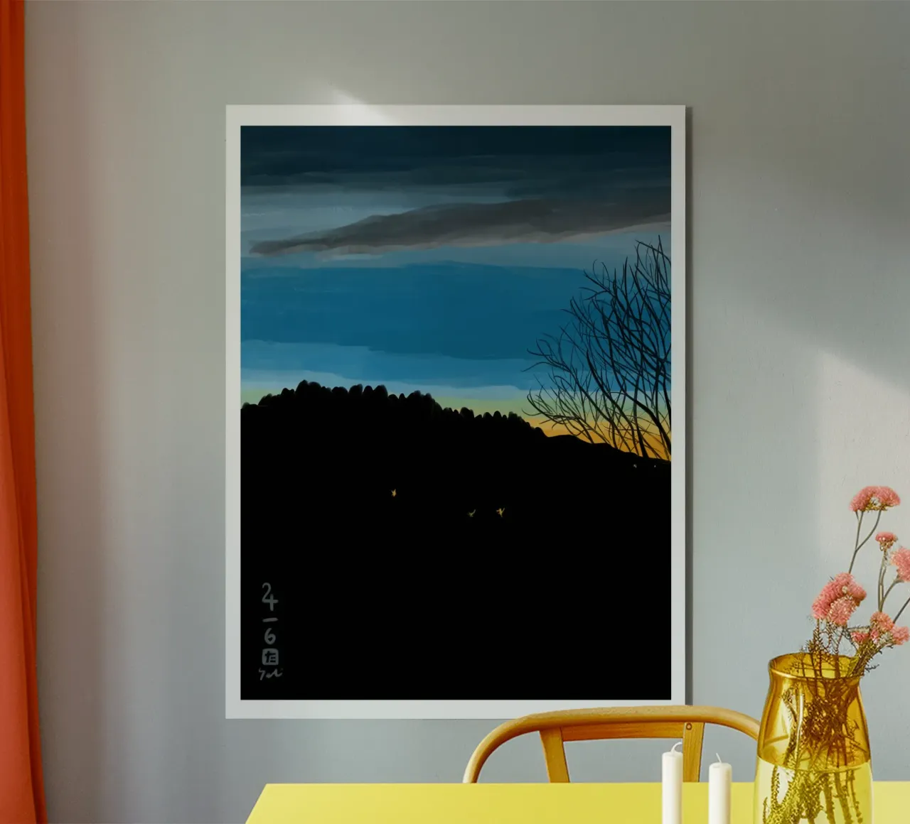 Blu tramonto alluminio dibond da Asobōze