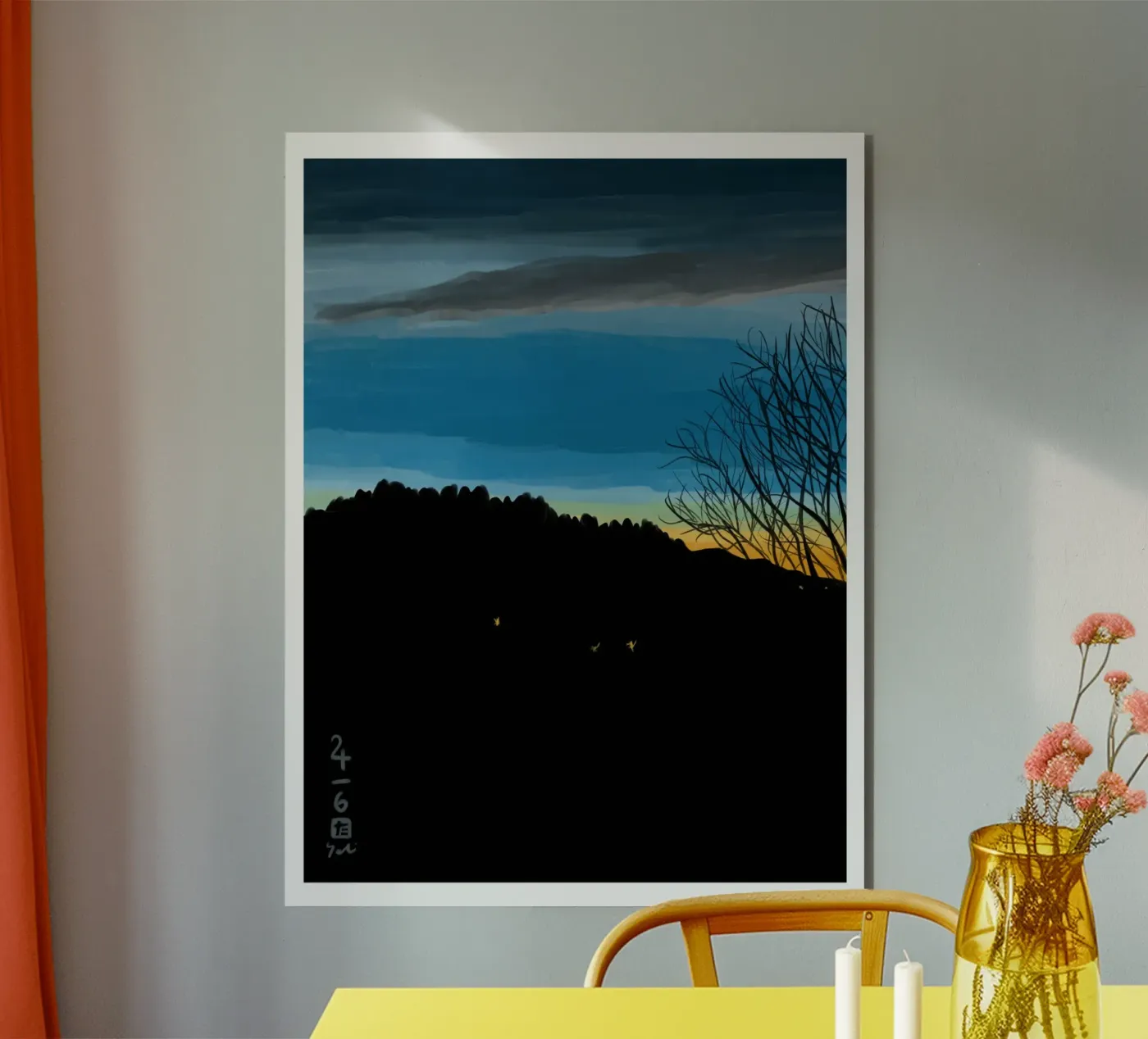 Sunset Blue forex plate by Asobōze