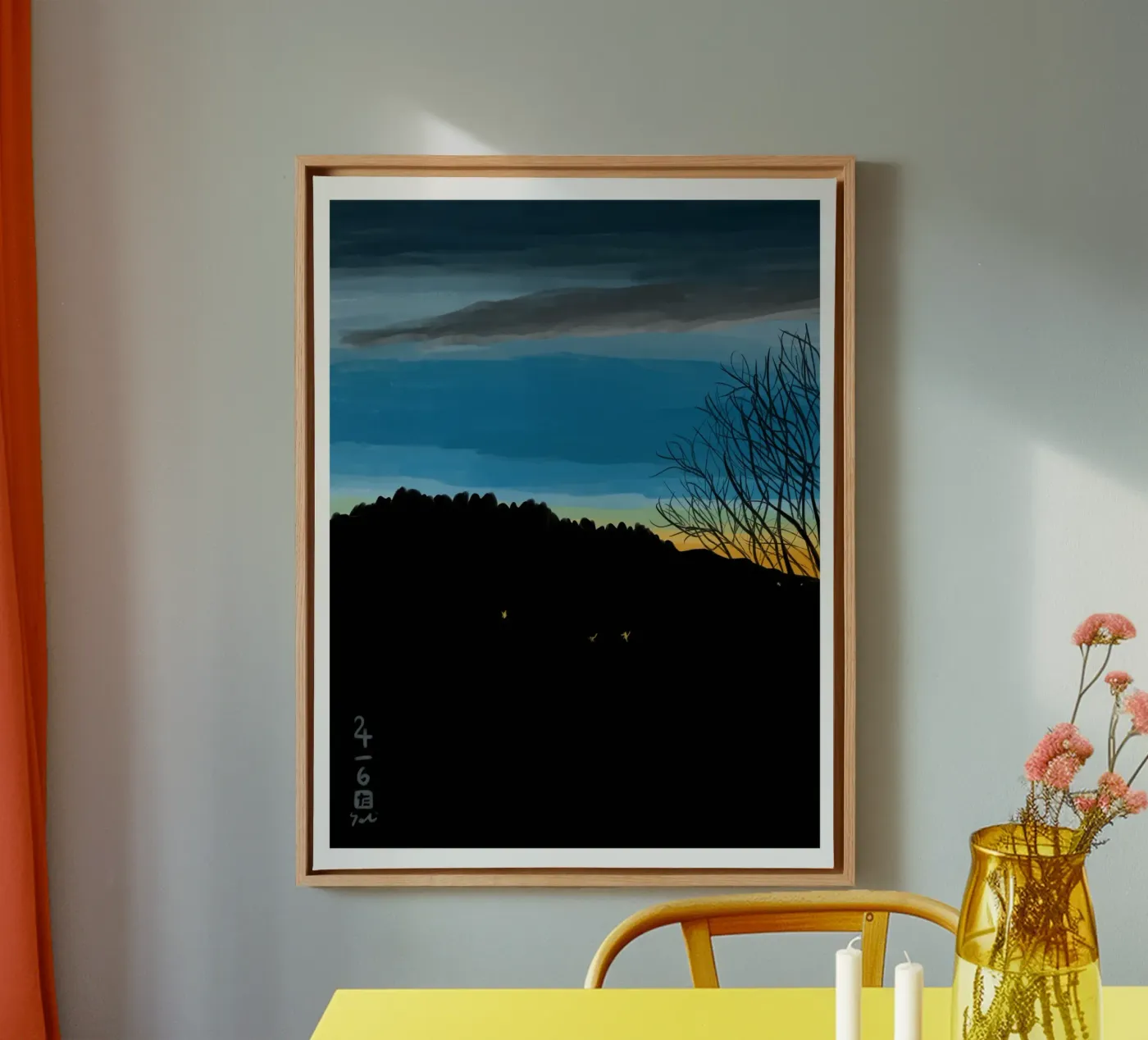 Sunset Blue canvas by Asobōze