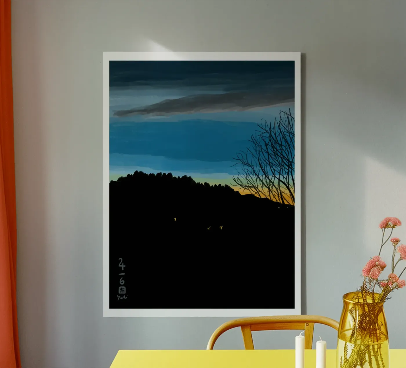 Sunset Blue canvas by Asobōze