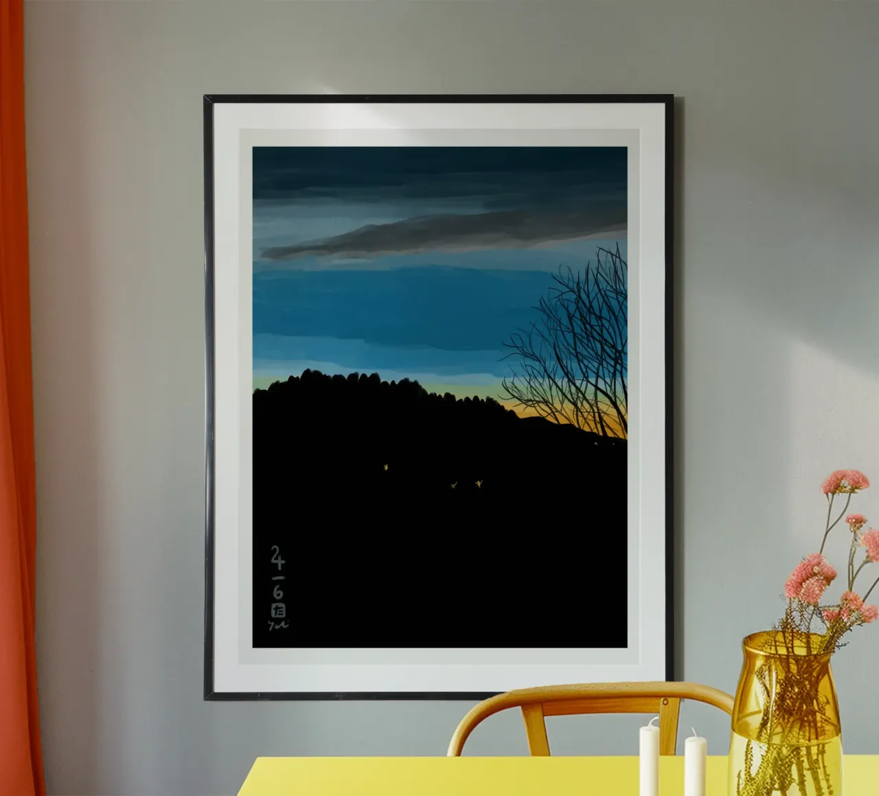 Blu tramonto poster da Asobōze