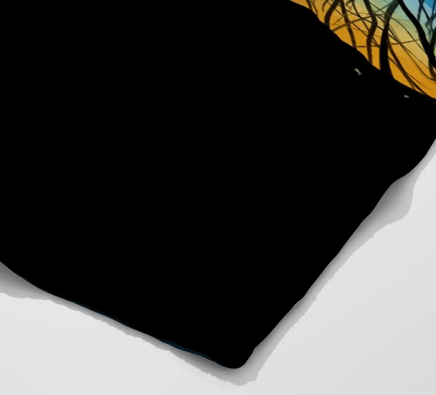 Sunset Blue fleece blanket by Asobōze
