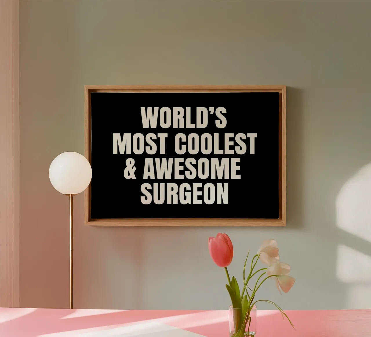 World's most coolest and awesome surgeon tela con Cornice a cassetta da happieeagle