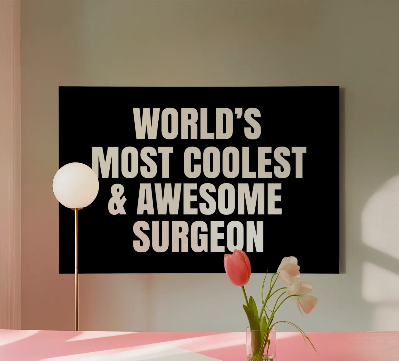 World's most coolest and awesome surgeon tela con Cornice a cassetta da happieeagle