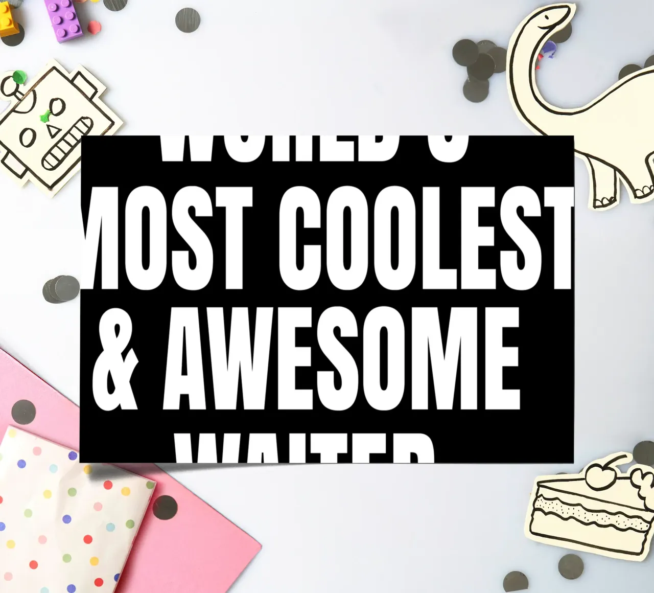 World's most coolest and awesome waiter sticker sheet by happieeagle