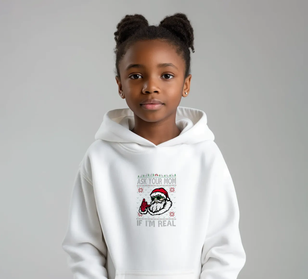 pregúntale a tu madre si soy santa claus de verdad sudadera con capucha para niño de kaiyaraiya