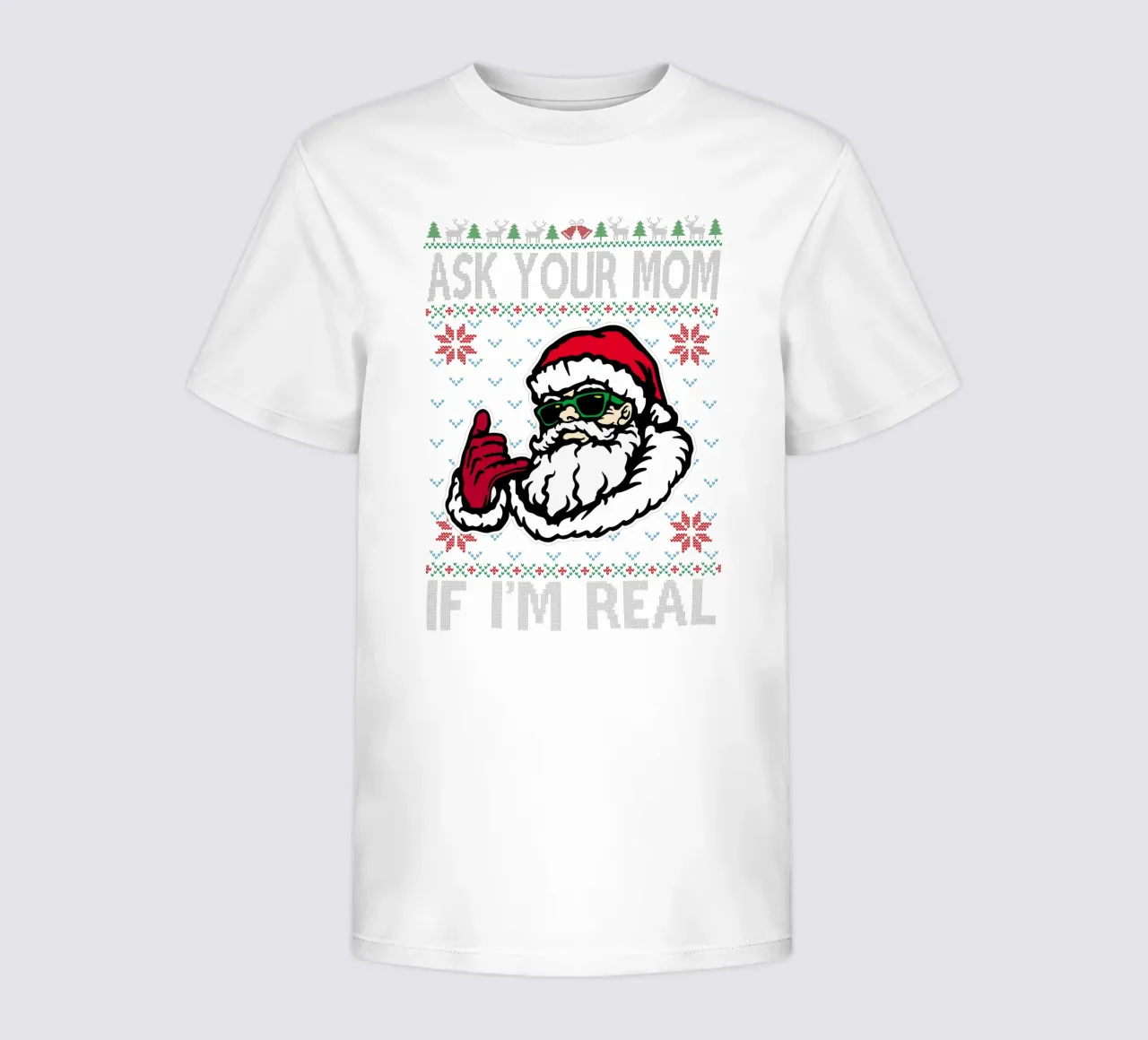 frag deine mutter, ob ich der echte weihnachtsmann bin Kinder T-Shirt von kaiyaraiya