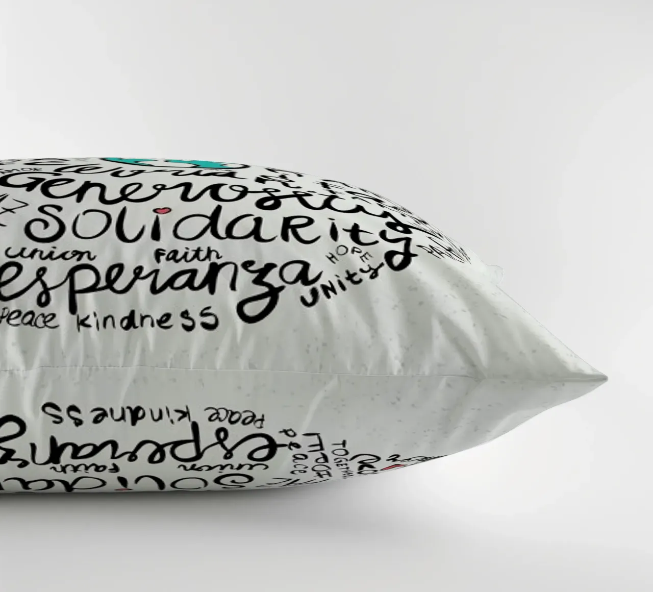 World Positive Messages coussin de Pom Graphic Design