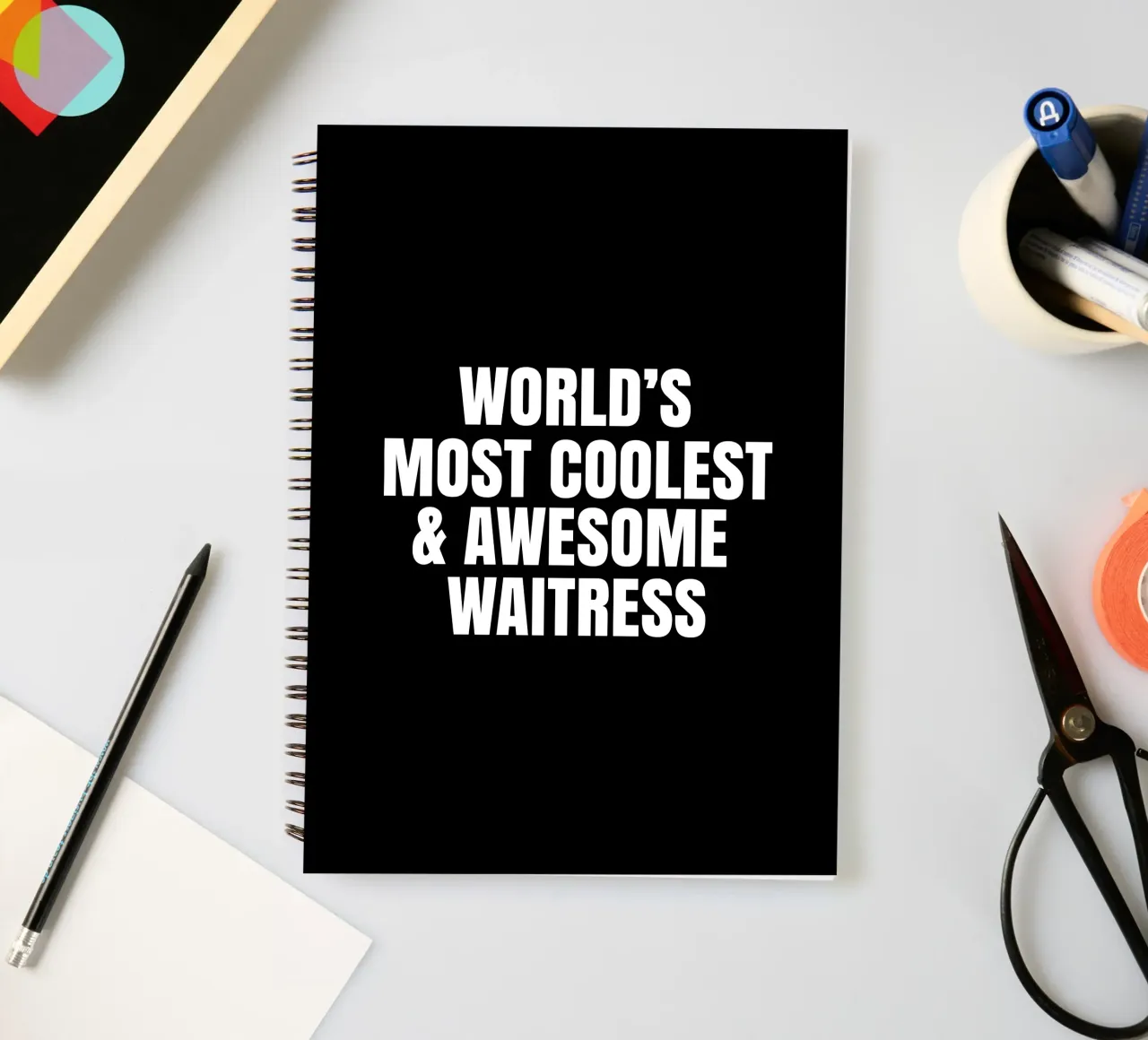 World's most coolest and awesome waitress spiral notebook by happieeagle