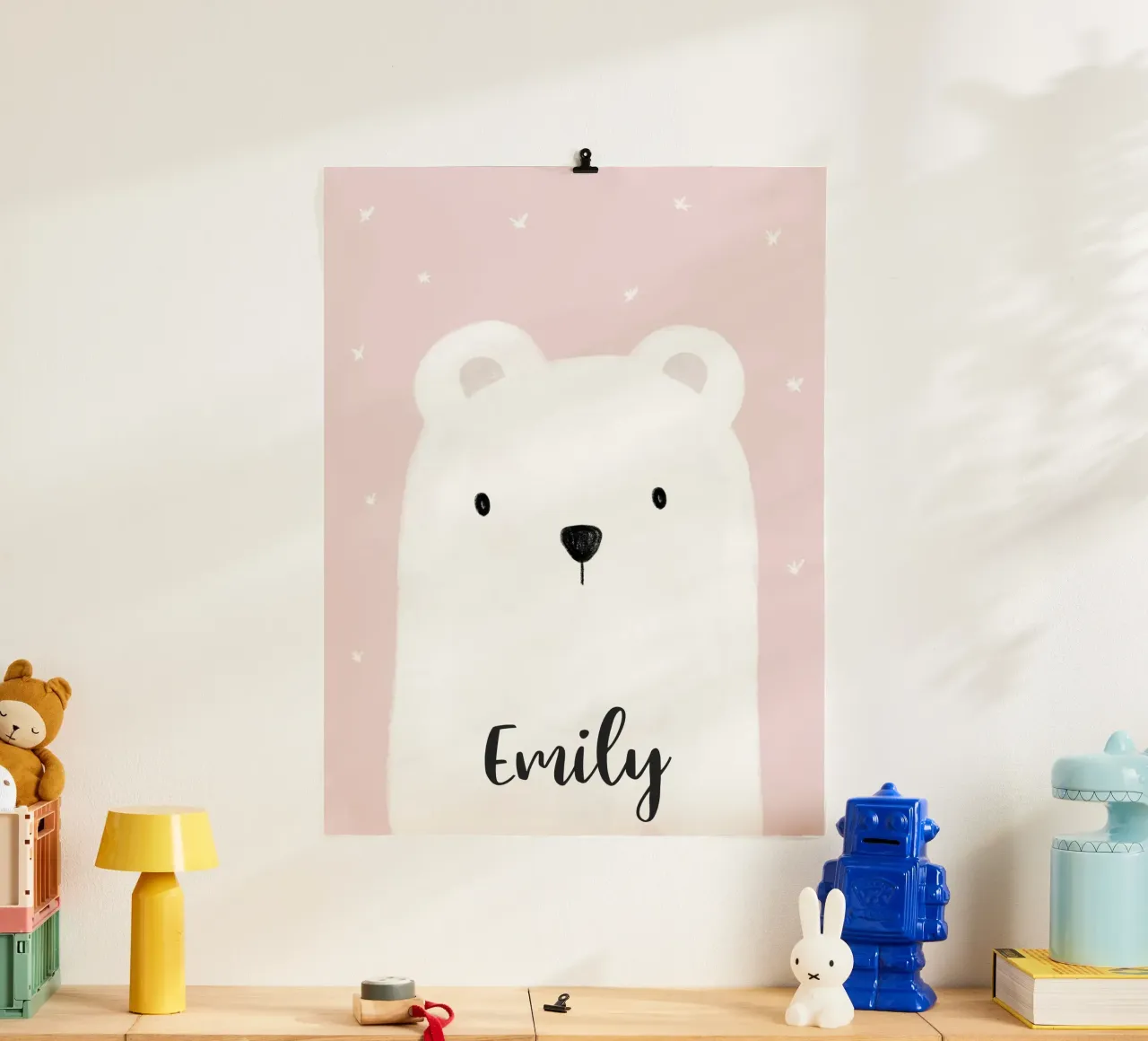 Eisbär mit Name carta hahnemühle da BAINAI KIDS