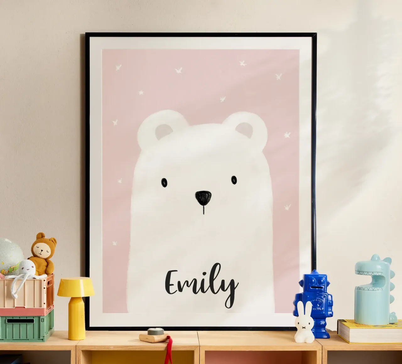 Eisbär mit Name carta hahnemühle da BAINAI KIDS