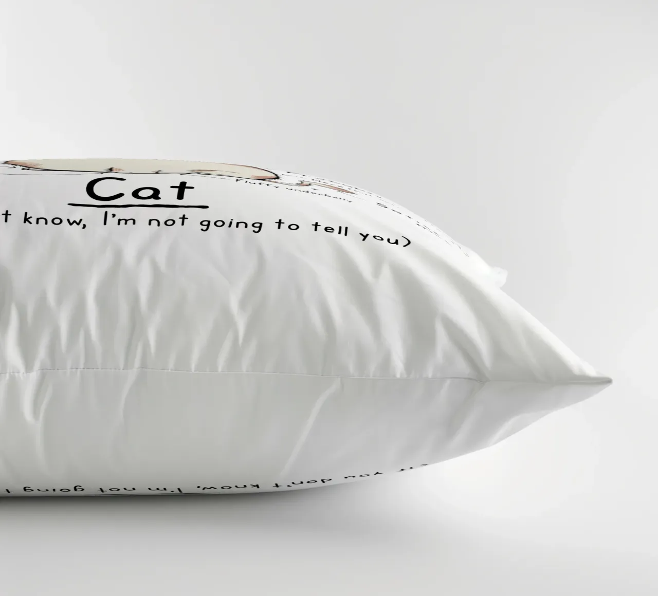 Gatto Wordy Art cuscino da robincrossman