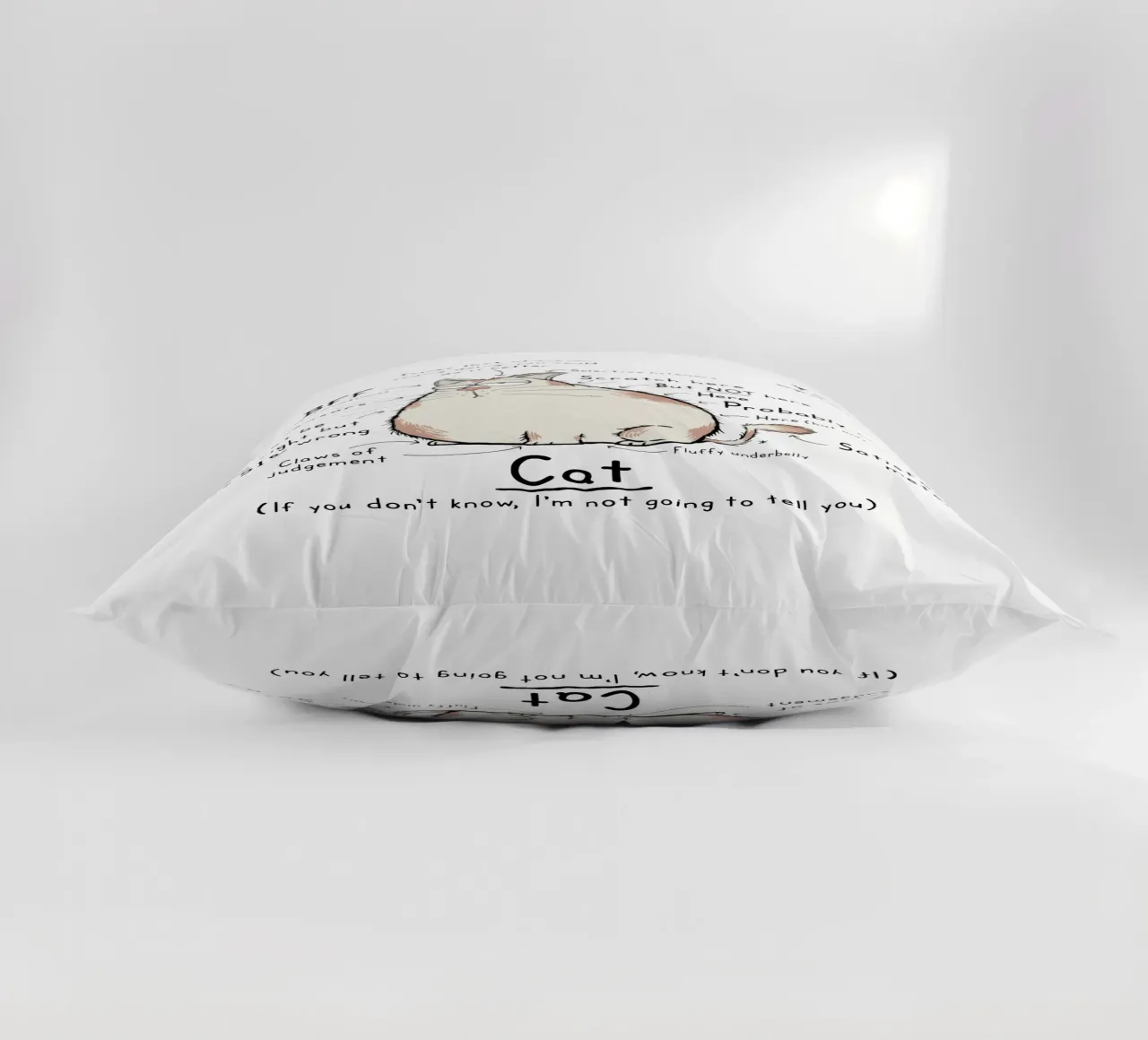 Gatto Wordy Art cuscino da robincrossman