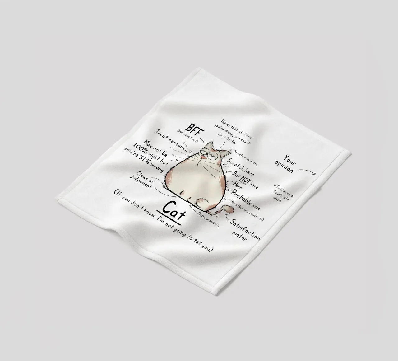 Gatto Wordy Art coperta in pile da robincrossman