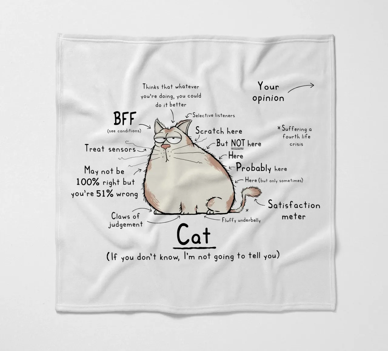Gatto Wordy Art coperta in pile da robincrossman
