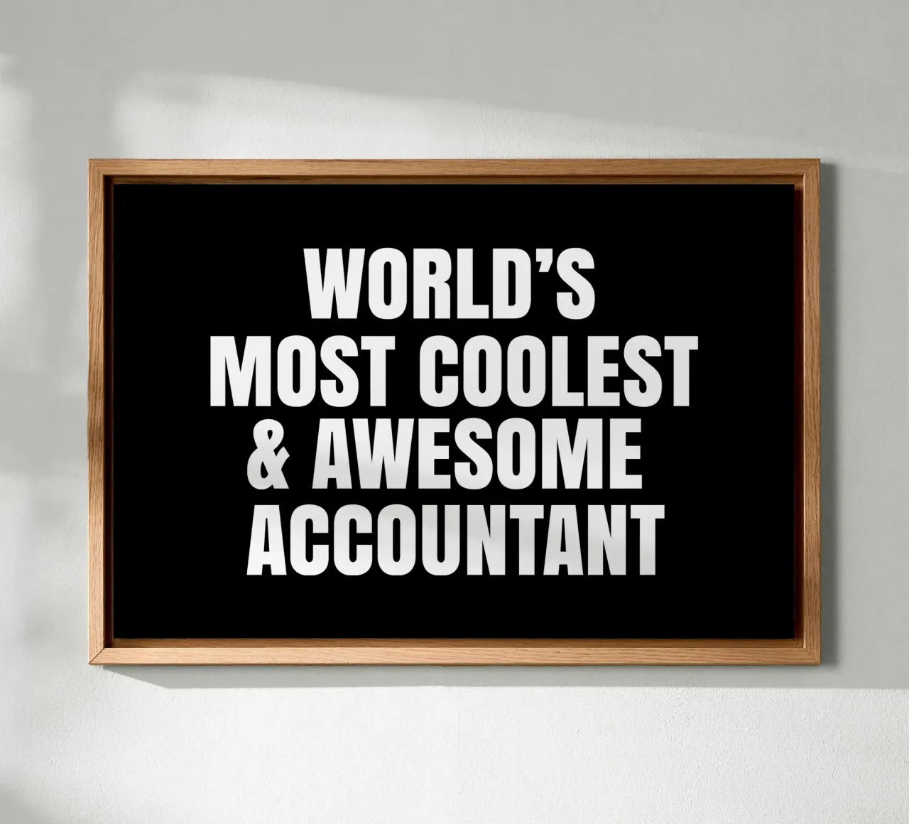 World's most coolest and awesome accountant tela con Cornice a cassetta da happieeagle