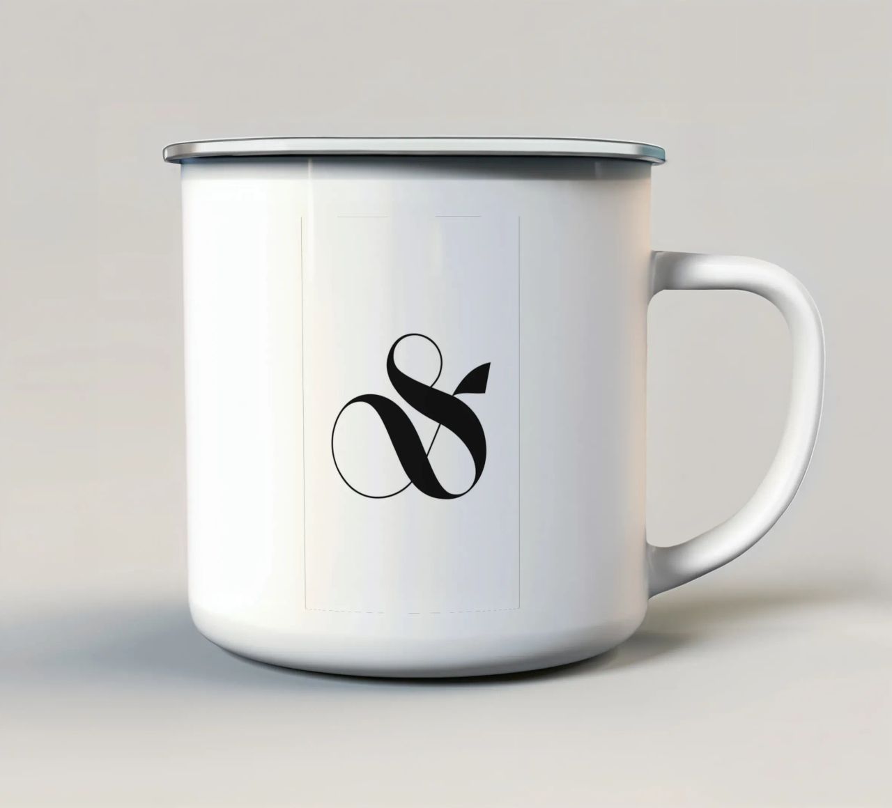 & tazza in smalto da n.4