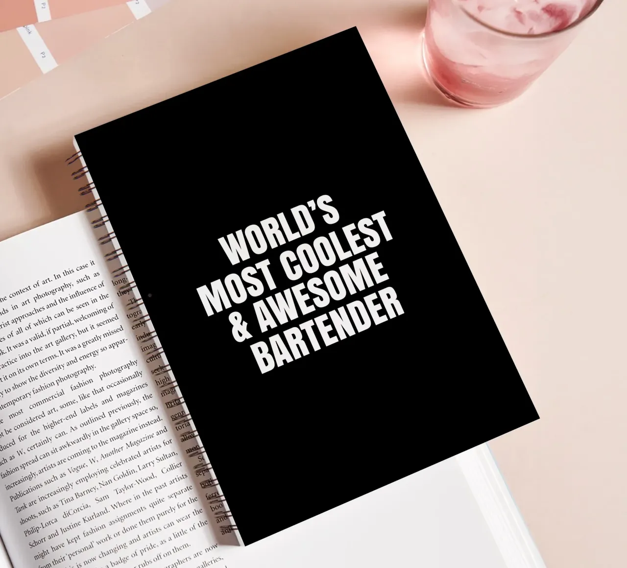World's most coolest and awesome bartender spiral notebook by happieeagle