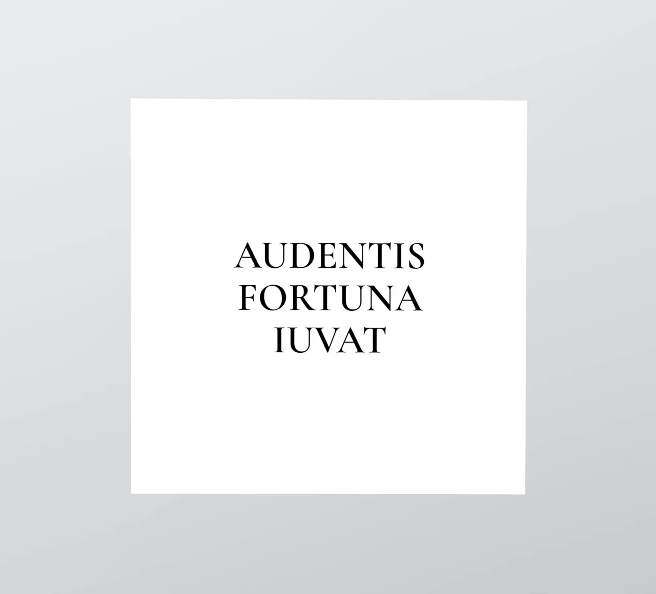Audentis Fortuna Iuvat - Fortune favours the bold quote sticker by Paigaam Studio