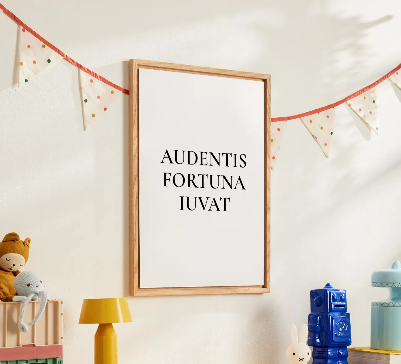 Audentis Fortuna Iuvat - La fortuna favorece a los audaces cita metacrilato de Paigaam Studio