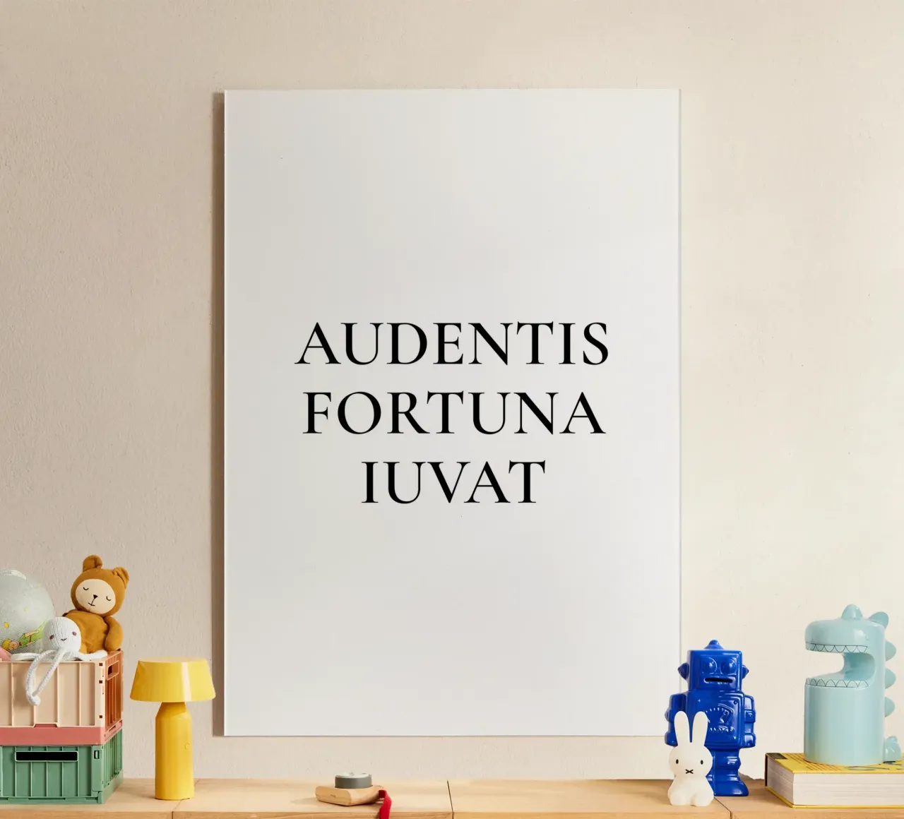 Audentis Fortuna Iuvat - La fortuna favorece a los audaces cita metacrilato de Paigaam Studio