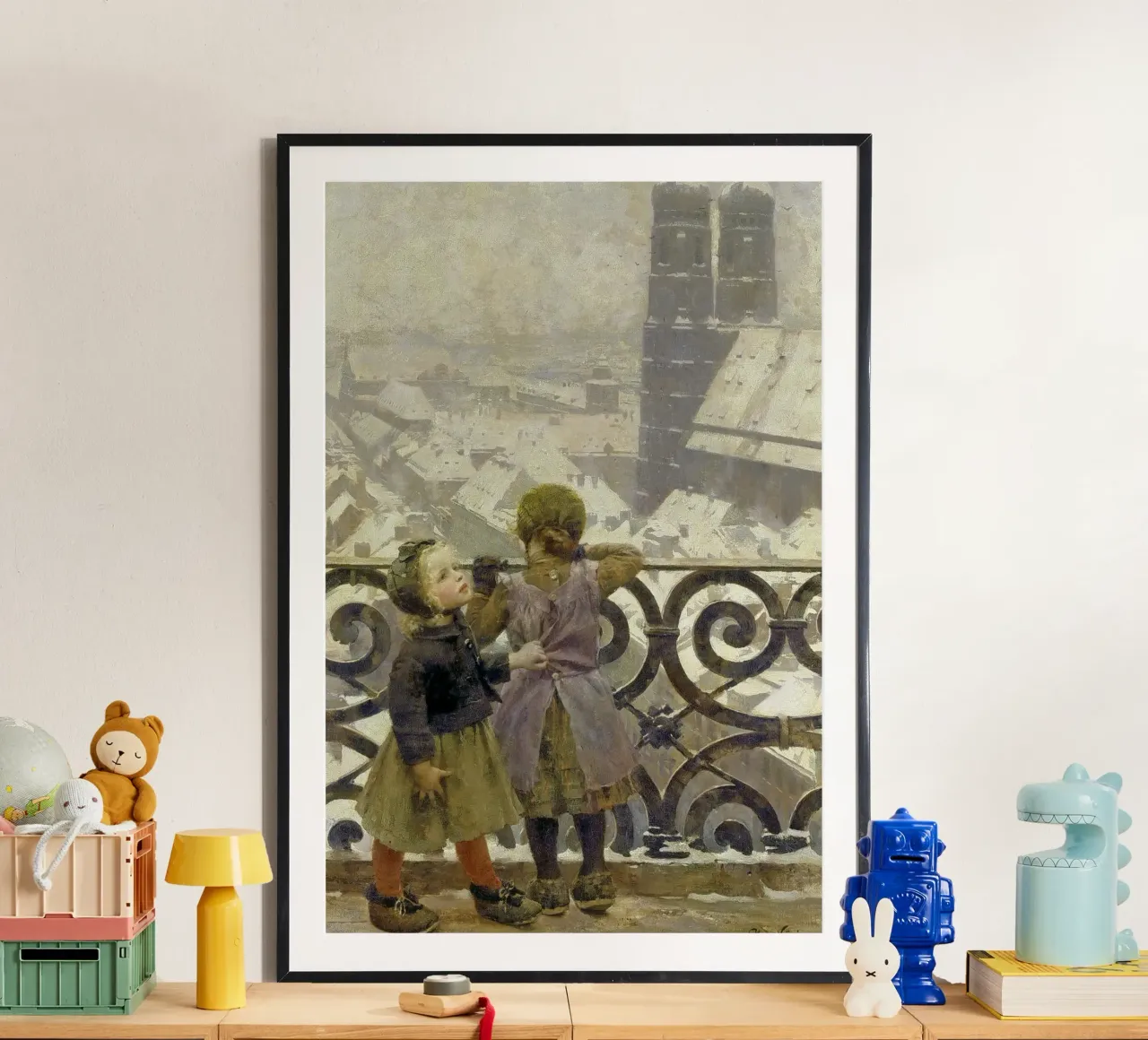 Hugo König - In visita al guardiano di San Pietro, Monaco di Baviera poster con telaio in plastica da ARTOTHEK