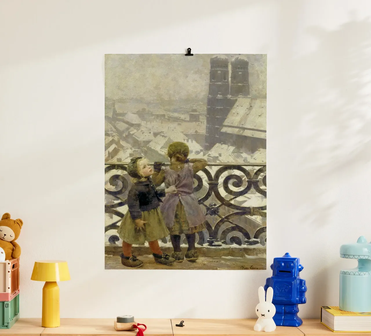 Hugo König - In visita al guardiano di San Pietro, Monaco di Baviera poster con telaio in plastica da ARTOTHEK