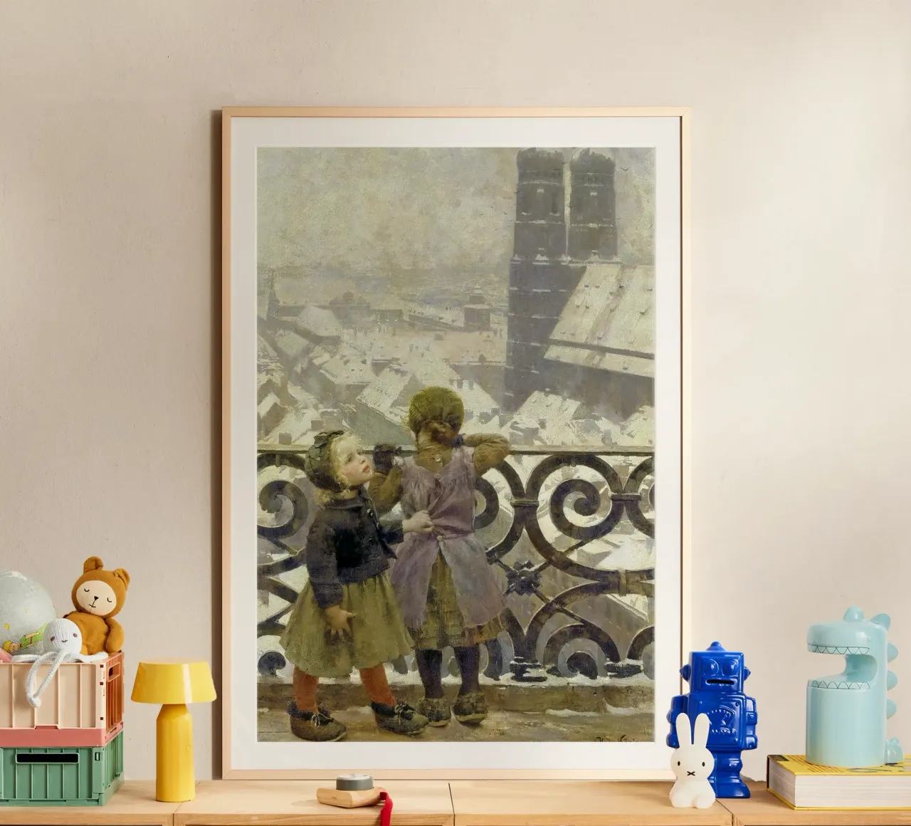 Hugo König - In visita al guardiano di San Pietro, Monaco di Baviera poster con telaio in plastica da ARTOTHEK