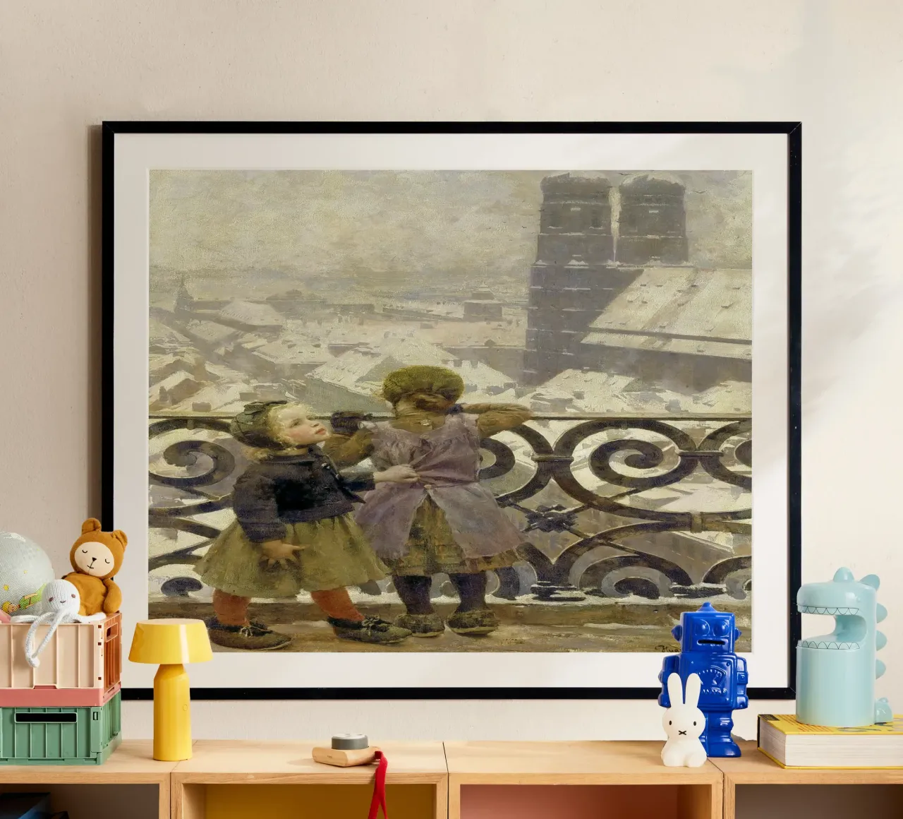Hugo König - In visita al guardiano di San Pietro, Monaco di Baviera poster con telaio in plastica da ARTOTHEK