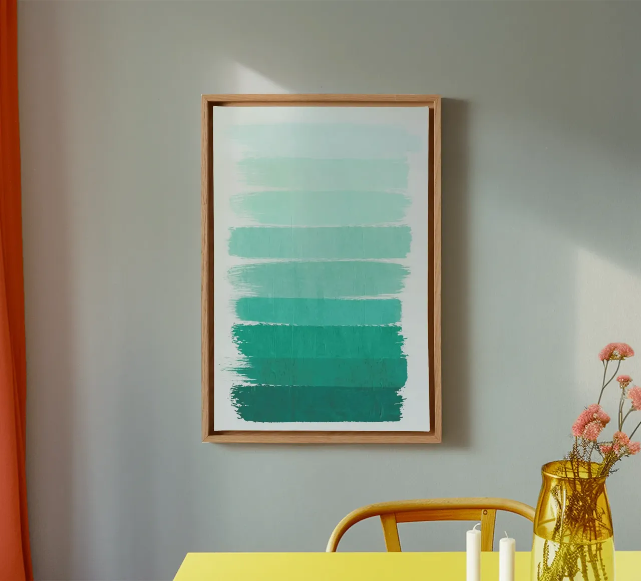 Ombre Ocean tela con Cornice a cassetta da Charlotte Winter