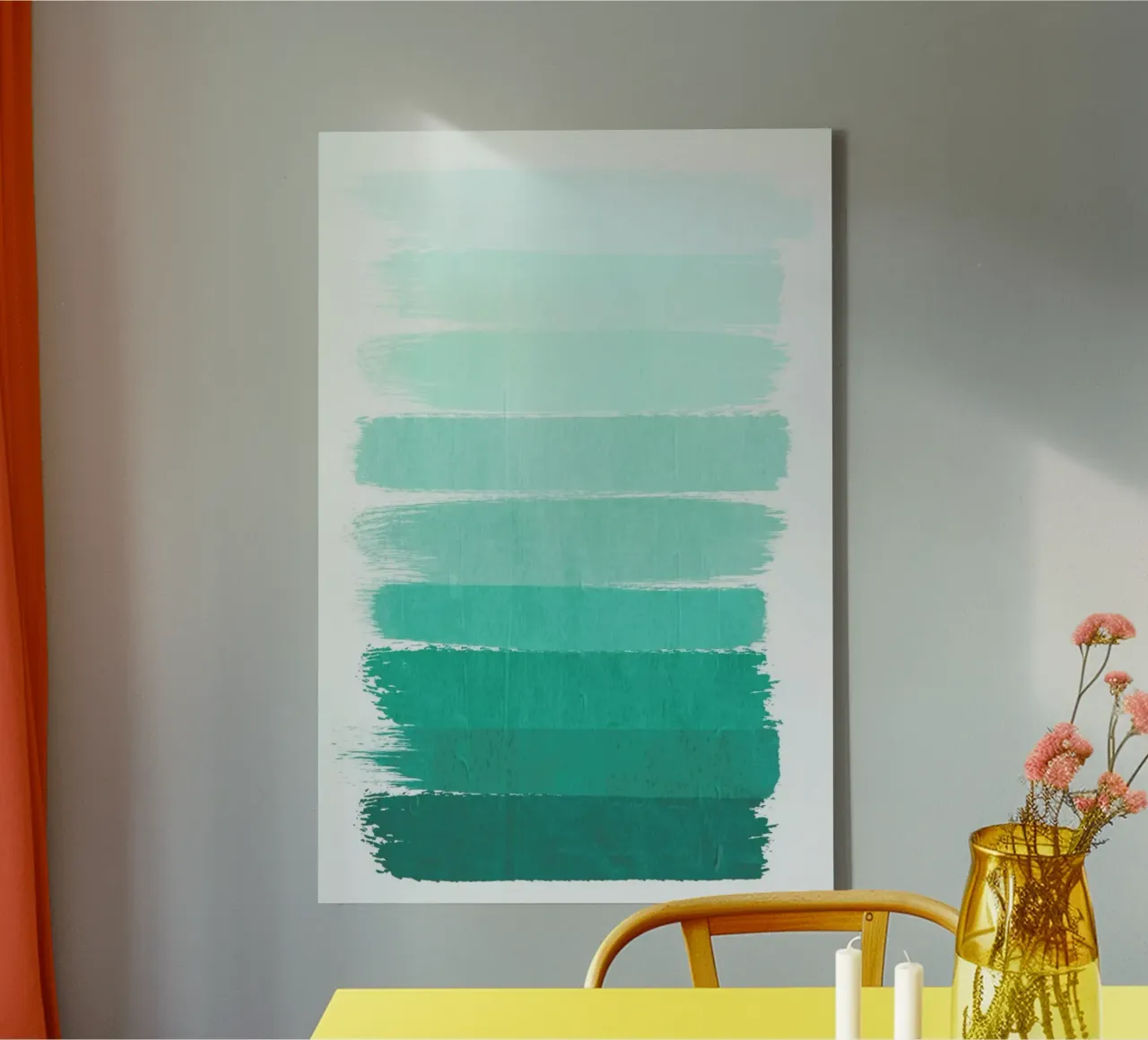 Ombre Ocean tela con Cornice a cassetta da Charlotte Winter
