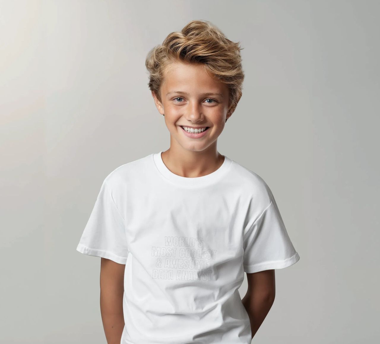 World's most coolest and awesome data analyst t-shirt bambini da happieeagle