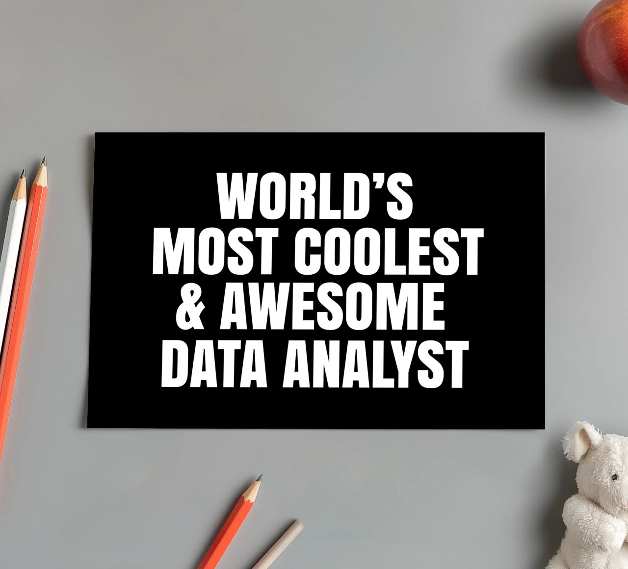World's most coolest and awesome data analyst foglio adesivo da happieeagle
